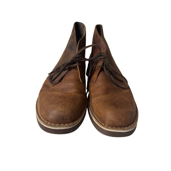 Clark’s Brown Nubuck Leather Mens Lace Up Boots Clarks Men main image 3